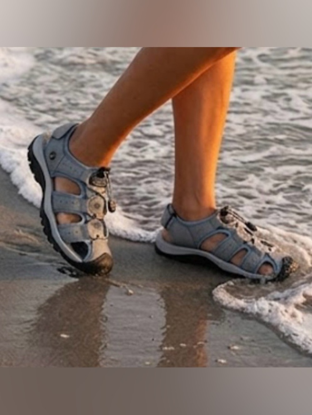 Leather   Gray Outdoor Sport Sandals with Secure Straps New without tags (39) 8